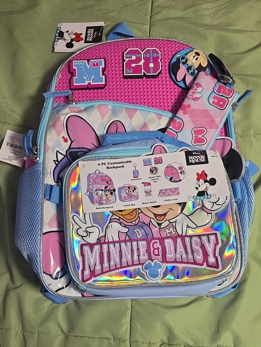 Disney Minnie Mouse 17" Backpack with Pencil Pouch, Water Bottle & Lunch Box
